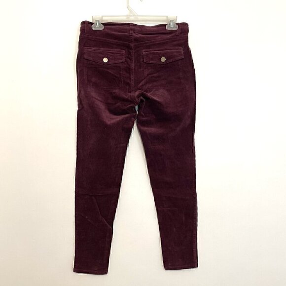 NEW NWOT CASLON NORDSTROM Corduroy Utility Pants Burgundy Maroon Red PETITE 27P - Picture 11 of 13